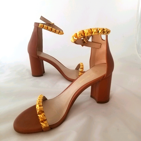 Stuart Weitzman | Shoes | Stuart Weitzman Rosemarie Leather Studded Sandals  | Poshmark